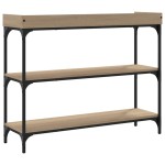vidaXL Măsuță consolă cu rafturi, stejar sonoma, 100x30x80 cm vidaXL Măsuță consolă cu rafturi, stejar sonoma, 100x30x80 cm