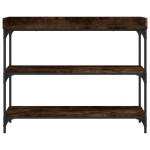 vidaXL Măsuță consolă cu rafturi, stejar fumuriu, 100x30x80 cm vidaXL Măsuță consolă cu rafturi, stejar fumuriu, 100x30x80 cm
