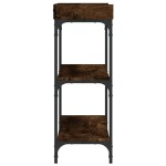 vidaXL Măsuță consolă cu rafturi, stejar fumuriu, 100x30x80 cm vidaXL Măsuță consolă cu rafturi, stejar fumuriu, 100x30x80 cm