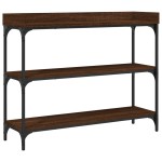 vidaXL Măsuță consolă cu rafturi, stejar maro, 100x30x80 cm vidaXL Măsuță consolă cu rafturi, stejar maro, 100x30x80 cm