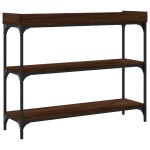 vidaXL Măsuță consolă cu rafturi, stejar maro, 100x30x80 cm vidaXL Măsuță consolă cu rafturi, stejar maro, 100x30x80 cm