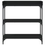 vidaXL Măsuță consolă cu rafturi, negru, 75x30x80 cm vidaXL Măsuță consolă cu rafturi, negru, 75x30x80 cm