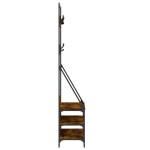 vidaXL Suport de haine cu raft de pantofi stejar fumuriu, 90x34x184 cm vidaXL Suport de haine cu raft de pantofi stejar fumuriu, 90x34x184 cm
