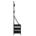 vidaXL Suport de haine cu raft de pantofi, negru, 100x40x184 cm vidaXL Suport de haine cu raft de pantofi, negru, 100x40x184 cm