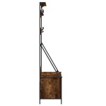vidaXL Suport de haine cu raft de pantofi stejar fumuriu 100x41x184 cm vidaXL Suport de haine cu raft de pantofi stejar fumuriu 100x41x184 cm