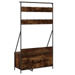 vidaXL Suport de haine cu raft de pantofi stejar fumuriu 100x41x184 cm vidaXL Suport de haine cu raft de pantofi stejar fumuriu 100x41x184 cm