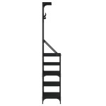 vidaXL Suport de haine cu raft de pantofi, negru, 70x34x184 cm vidaXL Suport de haine cu raft de pantofi, negru, 70x34x184 cm