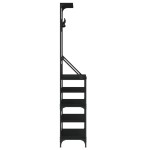 vidaXL Suport de haine cu raft de pantofi, negru, 90x34x184 cm vidaXL Suport de haine cu raft de pantofi, negru, 90x34x184 cm