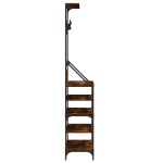 vidaXL Suport de haine cu raft de pantofi stejar fumuriu, 90x34x184 cm vidaXL Suport de haine cu raft de pantofi stejar fumuriu, 90x34x184 cm
