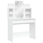 vidaXL Masă de toaletă cu LED-uri albe, 96x40x142 cm vidaXL Masă de toaletă cu LED-uri albe, 96x40x142 cm