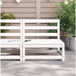 vidaXL Canapea grădină fără cotiere, alb, 70x70x67 cm, lemn masiv pin vidaXL Canapea grădină fără cotiere, alb, 70x70x67 cm, lemn masiv pin