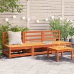 vidaXL Canapele grădină fără cotiere, 3 buc., maro ceruit, 70x70x67 cm vidaXL Canapele grădină fără cotiere, 3 buc., maro ceruit, 70x70x67 cm
