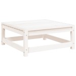 vidaXL Taburet de grădină, alb, 70x70x30 cm, lemn masiv de pin
