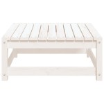 vidaXL Taburet de grădină, alb, 70x70x30 cm, lemn masiv de pin
