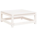 vidaXL Taburet de grădină, alb, 70x70x30 cm, lemn masiv de pin
