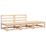 vidaXL Canapea de grădină fără brațe cu taburet, lemn masiv de pin