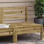 vidaXL Canapea de grădină fără cotiere, lemn de pin tratat vidaXL Canapea de grădină fără cotiere, lemn de pin tratat