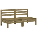 vidaXL Canapele de grădină fără cotiere, 2 buc., lemn de pin tratat vidaXL Canapele de grădină fără cotiere, 2 buc., lemn de pin tratat