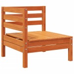 vidaXL Canapea de grădină 3 locuri/taburet, maro ceruit lemn masiv pin