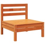 vidaXL Canapea de grădină 3 locuri/taburet, maro ceruit lemn masiv pin