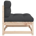 vidaXL Canapele de grădină fără cotiere cu perne 2 buc. lemn masiv pin vidaXL Canapele de grădină fără cotiere cu perne 2 buc. lemn masiv pin