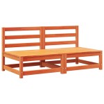 vidaXL Canapele de grădină fără cotiere cu perne, 2 buc., maro ceruit vidaXL Canapele de grădină fără cotiere cu perne, 2 buc., maro ceruit