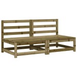 vidaXL Canapele de grădină fără cotiere, cu perne, 2 buc. vidaXL Canapele de grădină fără cotiere, cu perne, 2 buc.