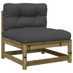 vidaXL Canapele de grădină fără cotiere, cu perne, 2 buc. vidaXL Canapele de grădină fără cotiere, cu perne, 2 buc.