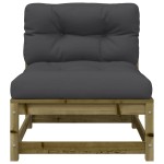 vidaXL Canapele de grădină fără cotiere, cu perne, 2 buc. vidaXL Canapele de grădină fără cotiere, cu perne, 2 buc.