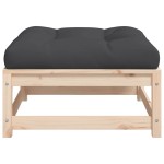 vidaXL Taburet de grădină cu pernă, lemn masiv de pin