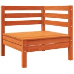 vidaXL Canapea de colț cu perne pentru grădină, maro ceruit