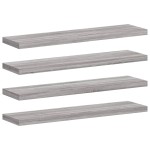 vidaXL Rafturi de perete, 4 buc., gri sonoma, 40x10x1,5 cm, lemn vidaXL Rafturi de perete, 4 buc., gri sonoma, 40x10x1,5 cm, lemn