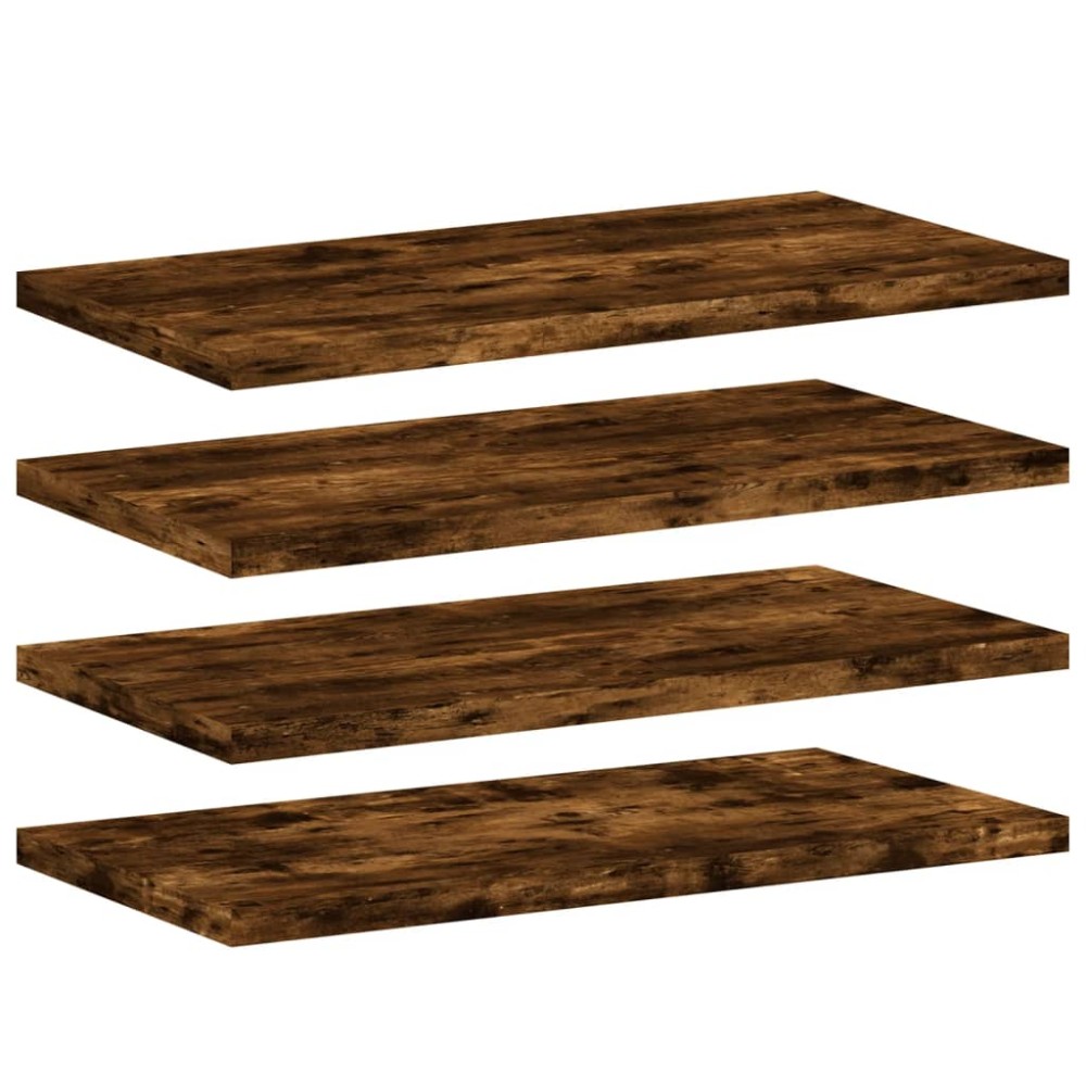 vidaXL Rafturi perete 4 buc. stejar fumuriu 40x20x1,5 cm lemn compozit