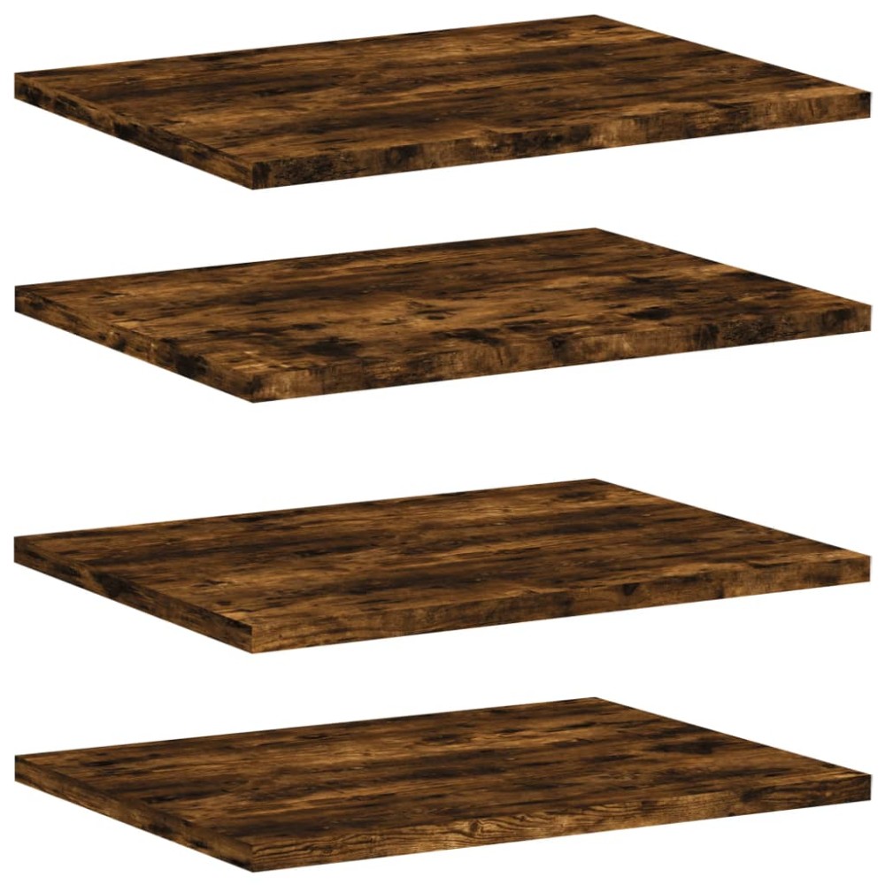 vidaXL Rafturi perete 4 buc. stejar fumuriu 40x30x1,5 cm lemn compozit