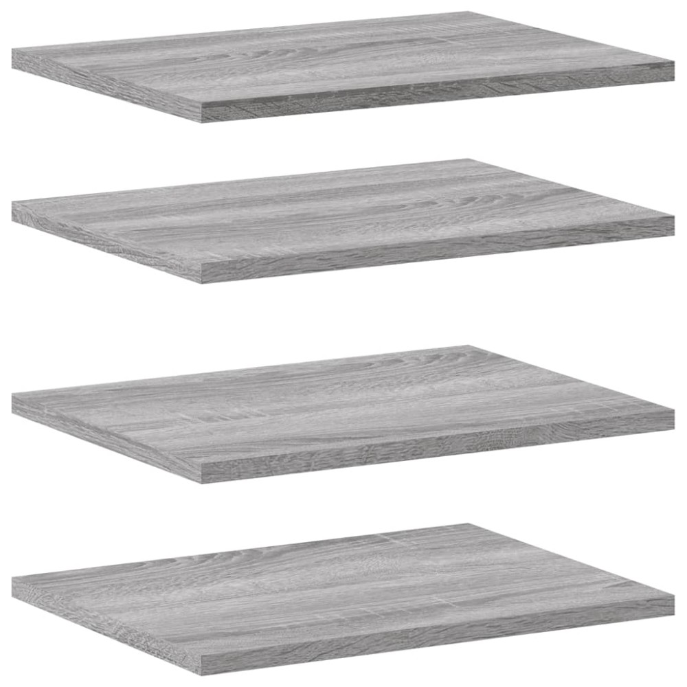 vidaXL Rafturi de perete, 4 buc., gri sonoma, 40x30x1,5 cm, lemn