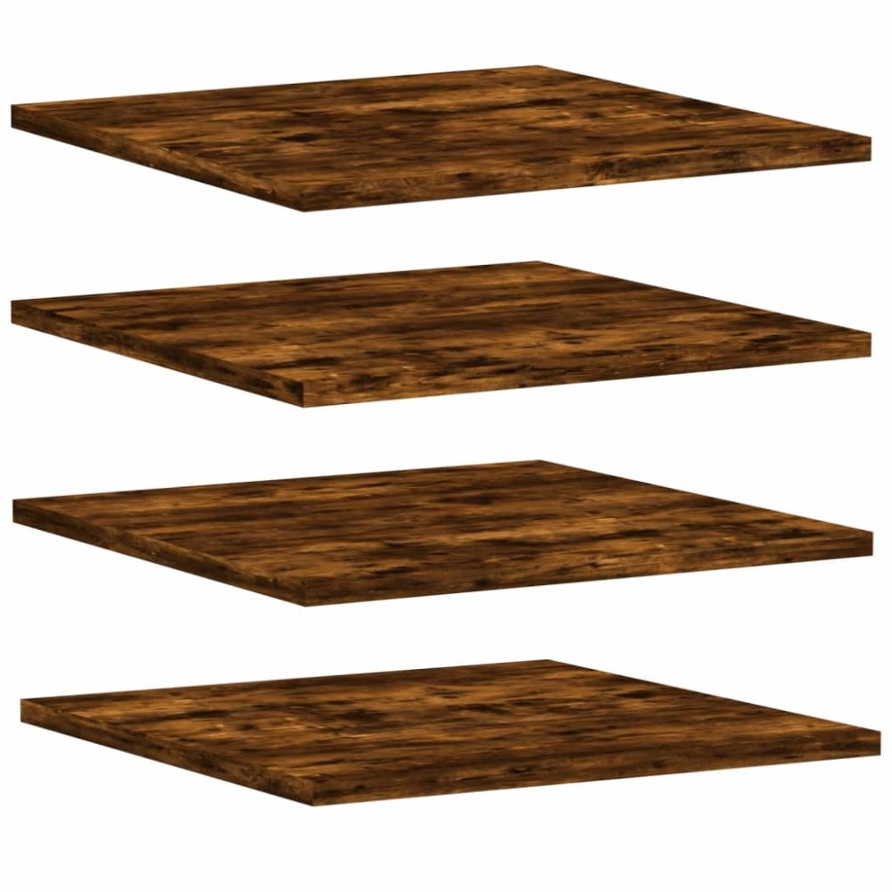 vidaXL Rafturi perete 4 buc. stejar fumuriu 40x40x1,5 cm lemn compozit