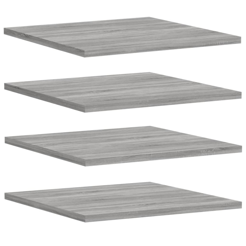 vidaXL Rafturi de perete, 4 buc., gri sonoma, 40x50x1,5 cm, lemn