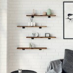 vidaXL Rafturi perete 4 buc. stejar fumuriu 60x10x1,5 cm lemn compozit vidaXL Rafturi perete 4 buc. stejar fumuriu 60x10x1,5 cm lemn compozit
