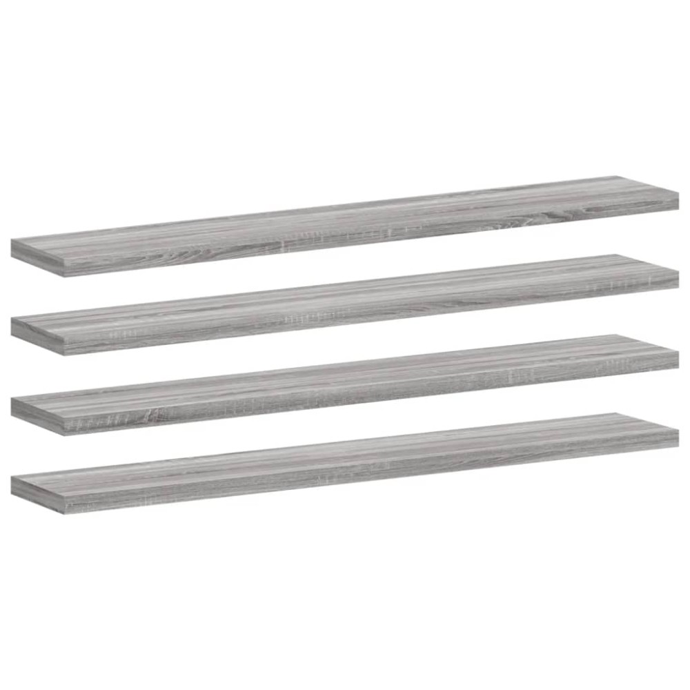 vidaXL Rafturi de perete, 4 buc., gri sonoma, 60x10x1,5 cm, lemn