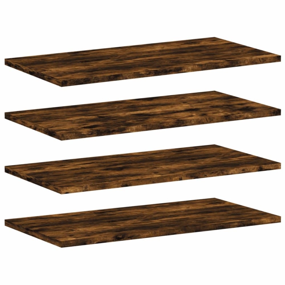 vidaXL Rafturi perete 4 buc. stejar fumuriu 60x30x1,5 cm lemn compozit