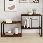 vidaXL Rafturi perete 4 buc. stejar fumuriu 60x40x1,5 cm lemn compozit vidaXL Rafturi perete 4 buc. stejar fumuriu 60x40x1,5 cm lemn compozit