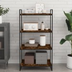 vidaXL Rafturi perete 4 buc. stejar fumuriu 60x40x1,5 cm lemn compozit vidaXL Rafturi perete 4 buc. stejar fumuriu 60x40x1,5 cm lemn compozit