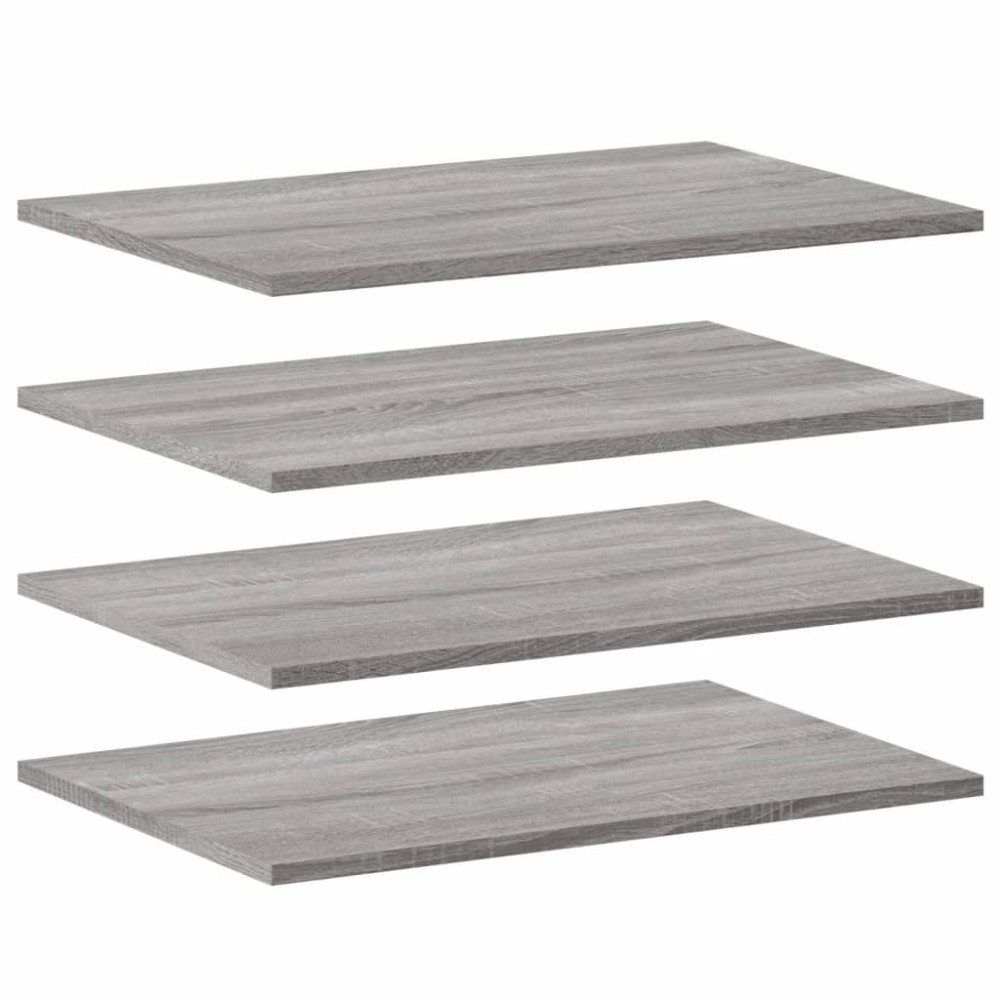 vidaXL Rafturi de perete, 4 buc., gri sonoma, 60x40x1,5 cm, lemn