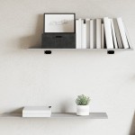 vidaXL Rafturi de perete, 4 buc., gri sonoma, 80x20x1,5 cm, lemn vidaXL Rafturi de perete, 4 buc., gri sonoma, 80x20x1,5 cm, lemn