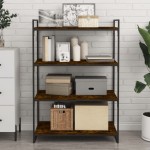 vidaXL Rafturi perete 4 buc. stejar fumuriu 80x40x1,5 cm lemn compozit vidaXL Rafturi perete 4 buc. stejar fumuriu 80x40x1,5 cm lemn compozit
