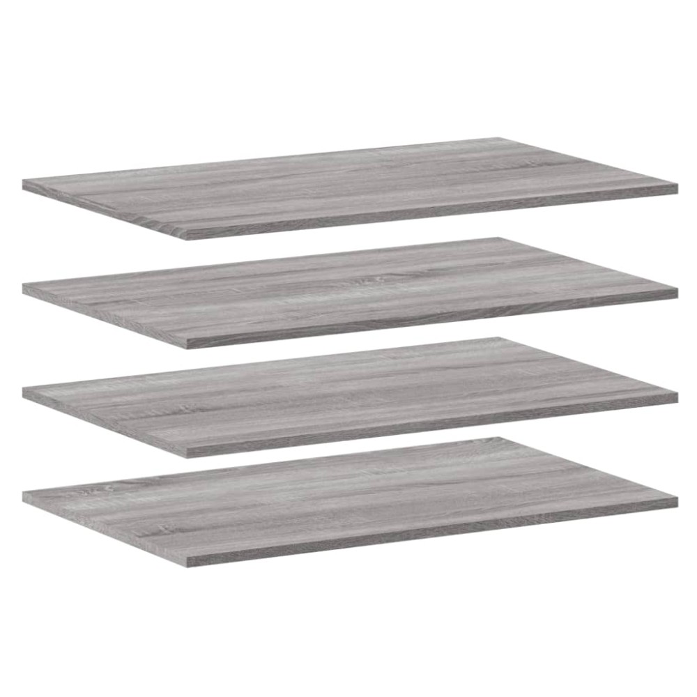 vidaXL Rafturi de perete, 4 buc., gri sonoma, 80x50x1,5 cm, lemn