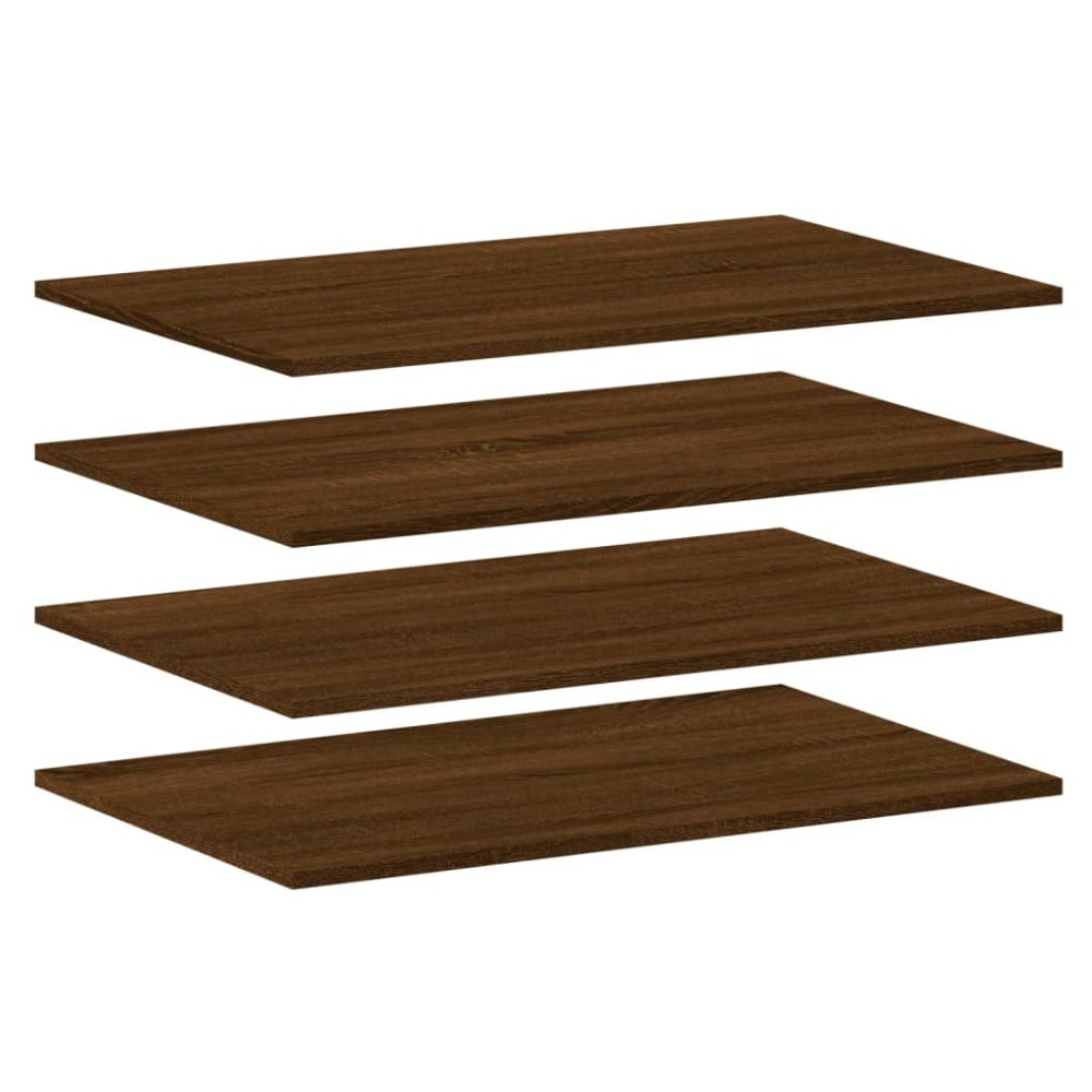 vidaXL Rafturi de perete, 4 buc., stejar maro, 80x50x1,5 cm, lemn