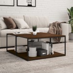 vidaXL Rafturi de perete, 4 buc., stejar maro, 80x50x1,5 cm, lemn vidaXL Rafturi de perete, 4 buc., stejar maro, 80x50x1,5 cm, lemn