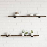 vidaXL Rafturi perete 4 buc. stejar fumuriu 100x10x1,5cm lemn compozit vidaXL Rafturi perete 4 buc. stejar fumuriu 100x10x1,5cm lemn compozit