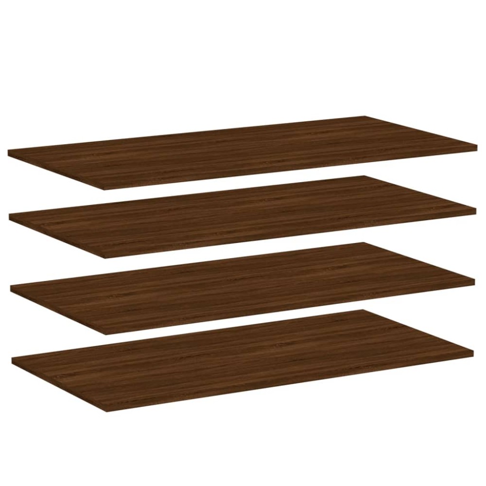 vidaXL Rafturi de perete, 4 buc., stejar maro, 100x50x1,5 cm, lemn